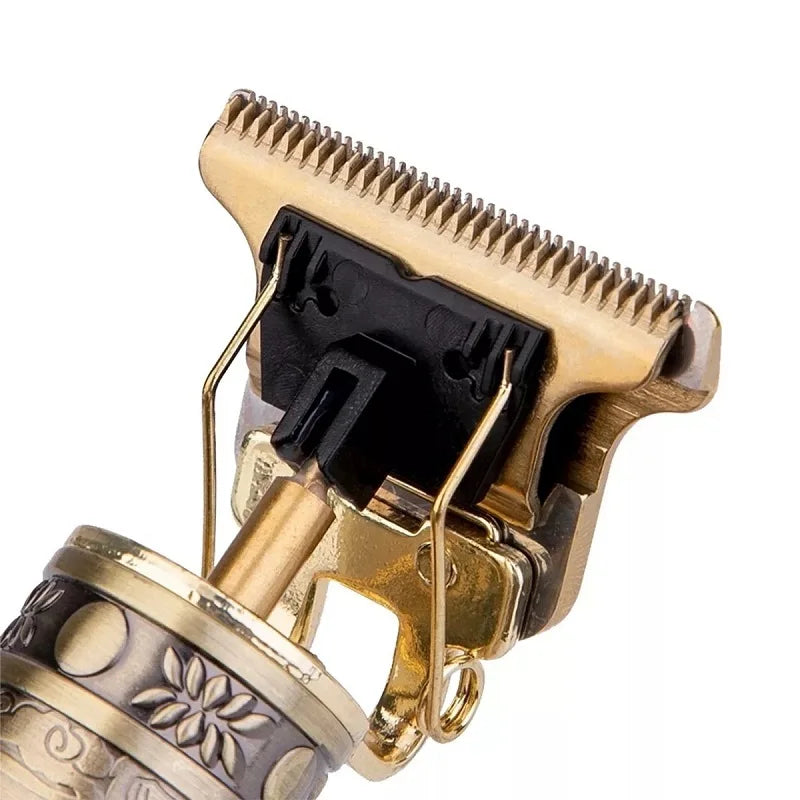 Máquina  dragon ouro de cortar cabelo recarregável,e aparador de barba portátil bivolt